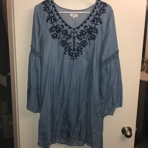 Jean long sleeve dress